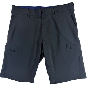Nat Nast Mens Black Performance Cargo Shorts Size 30 Luxury Golf Travel Casual